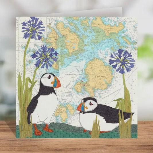 Puffins At the Isles of Scilly Greetings Card